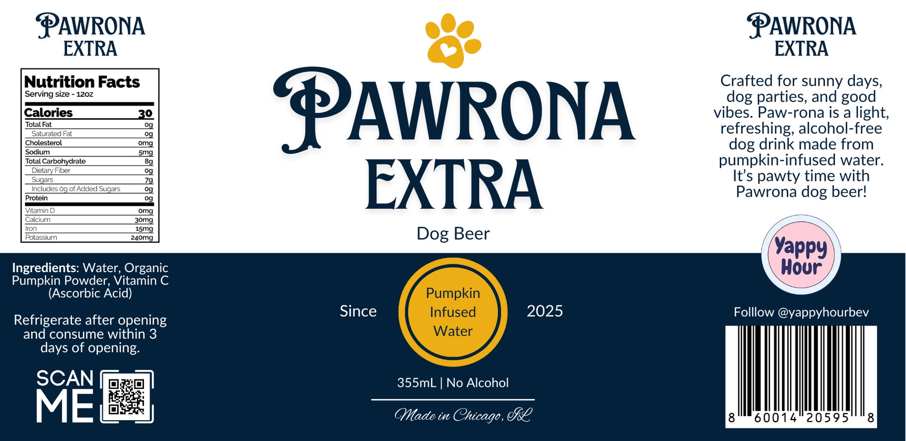 Paw-Rona Dog Beer 12oz